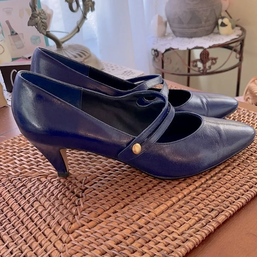 *Naturalizer* Sz 8.5 Purple/Blue Strappy Heels